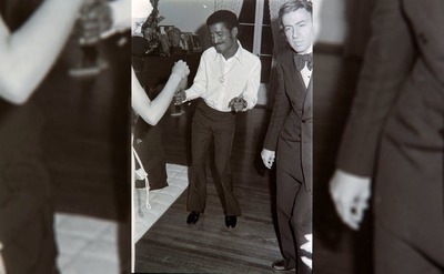 Sammy Davis Jr dancing at a post Oscars party 