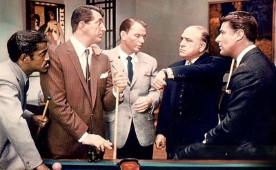 Sammy Davis Jr, Dean Martin, Frank Sinatra, Akim Tamiroff, and Peter Lawford in ‘Ocean’s 11’