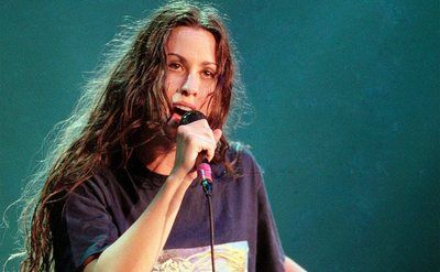 Alanis Morissette performs at The Omni Coliseum. 