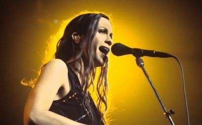 Alanis Morissette performing at the Hammerstein Ballroom. 